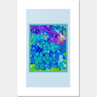 Blue Hydrangeas Posters and Art